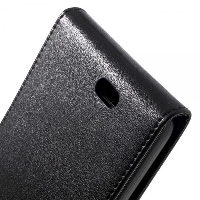 Wiko Lenny Magnetische Leder Cover Hülle vertikal - schwarz