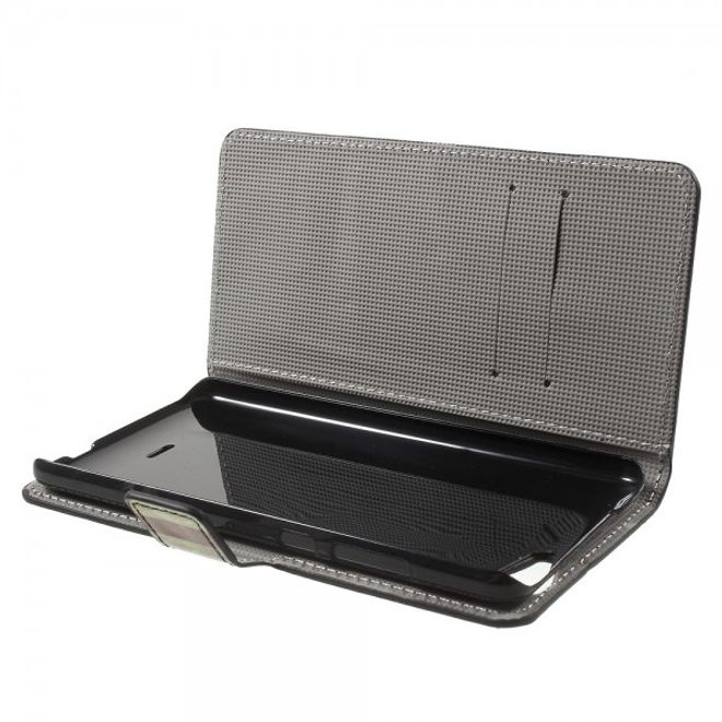 Wiko Pulp Fab 4G Leder Cover Handyhülle mit USA Flagge im Retrolook