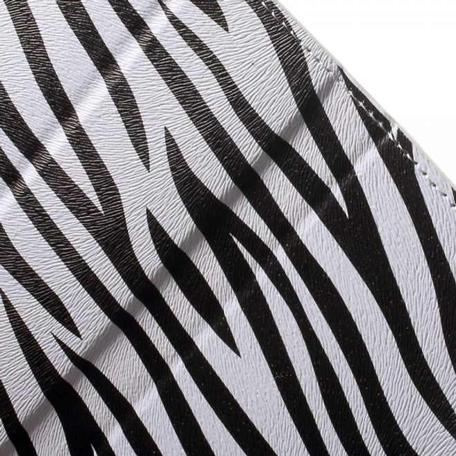 Wiko Pulp Fab 4G Leder Cover Handyhülle mit Zebrastreifen