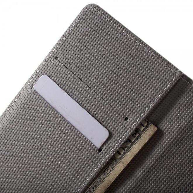 Wiko Rainbow Lite Leder Cover Hülle mit verliebtem Eulenpärchen