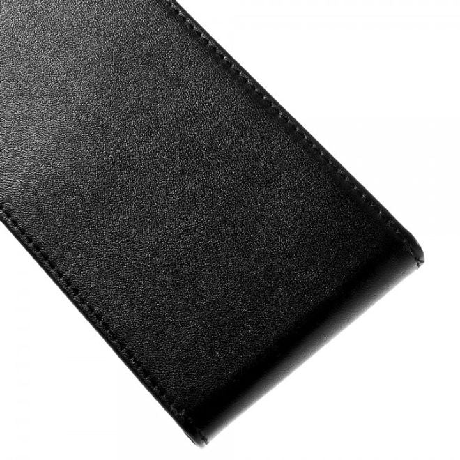 Wiko Rainbow Up 4G Leder Flip Case Hülle vertikal - schwarz