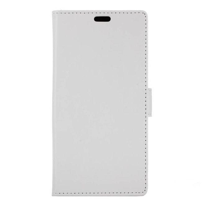 Wiko U Feel Flip Case - Handyhülle aus Leder - mit Crazy Horse Textur und Standfunktion - weiss
