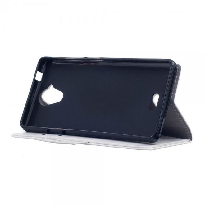 Wiko U Feel Lite Handyhülle - Case aus Leder - mit Crazy Horse Textur und Standfunktion - weiss