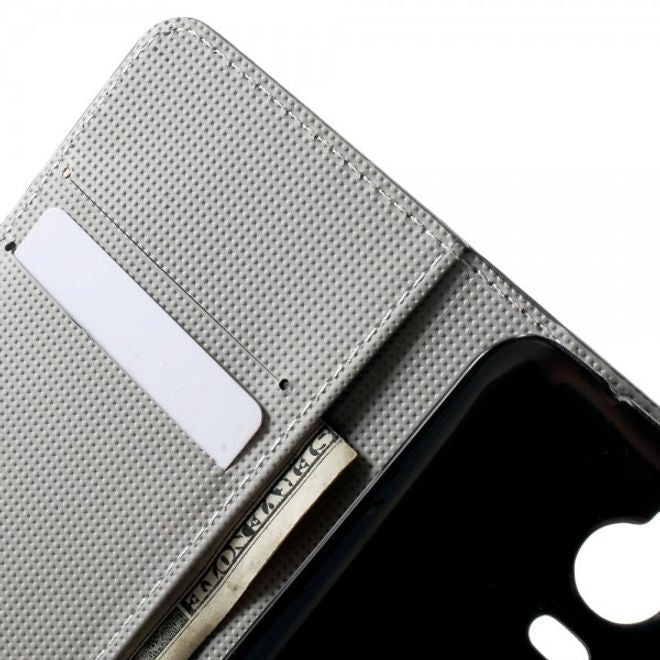 Wiko Wax Leder Case Hülle mit Eiffelturm und kleinen Sujets