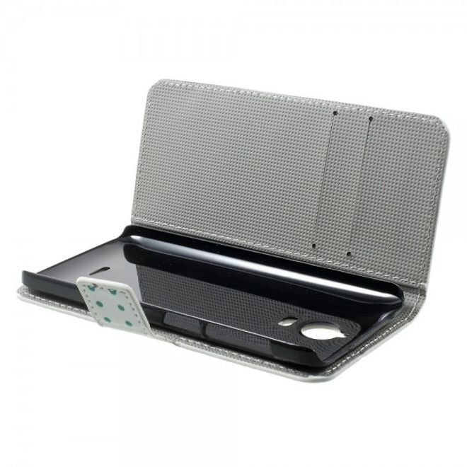 Wiko Wax Leder Case Hülle mit schlafender Eule