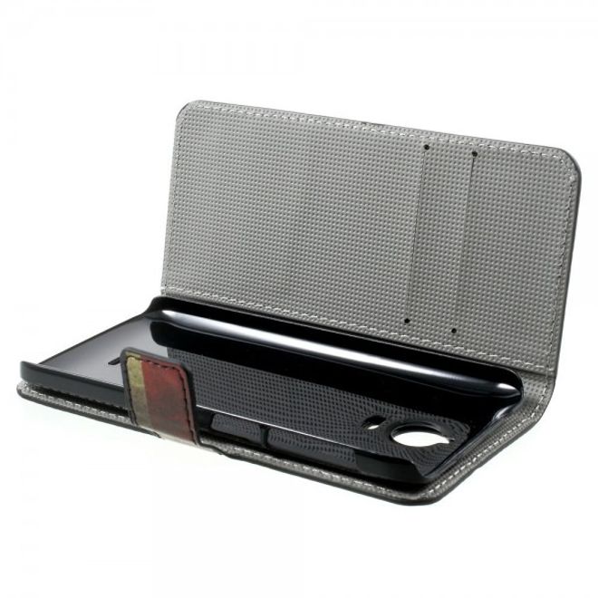 Wiko Wax Leder Case Hülle mit Union Jack Flagge retro-style