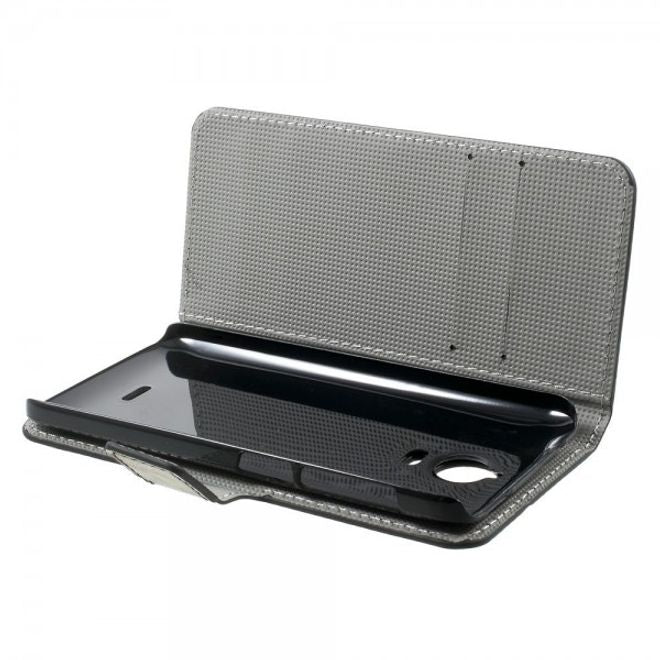 Wiko Wax Leder Case Hülle mit USA Flagge retro-style