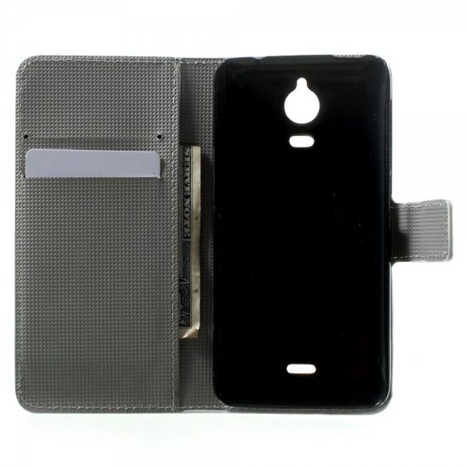 Wiko Wax Leder Case Hülle mit Zebrastreifen