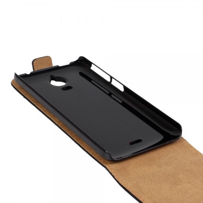 Wiko Wax Magnetische Spaltleder Case Hülle vertikal - schwarz