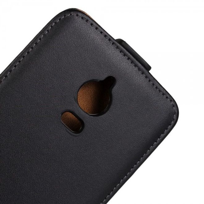 Wiko Wax Magnetische Spaltleder Case Hülle vertikal - schwarz